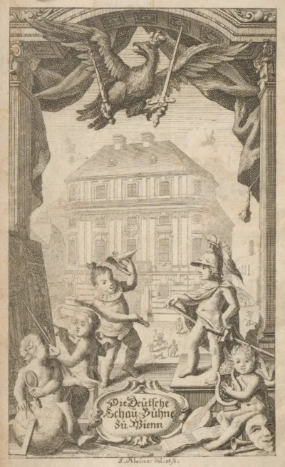 Gravura de 1794 a representar o Theater am Kärntnertor onde a Nona foi estreada