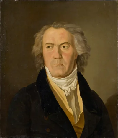 Ferdinand Georg Waldmüller — retrato de Beethoven, 1823